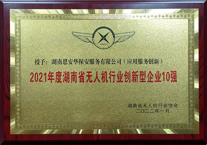 2021年度湖南省无人机行业协会创新型企业10强